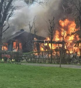 Violent incendie à Léry