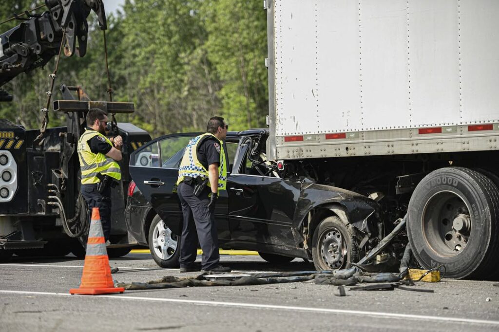Collision sur la 730 à Sainte-Catherine : l&rsquo;automobiliste subit de graves blessures
