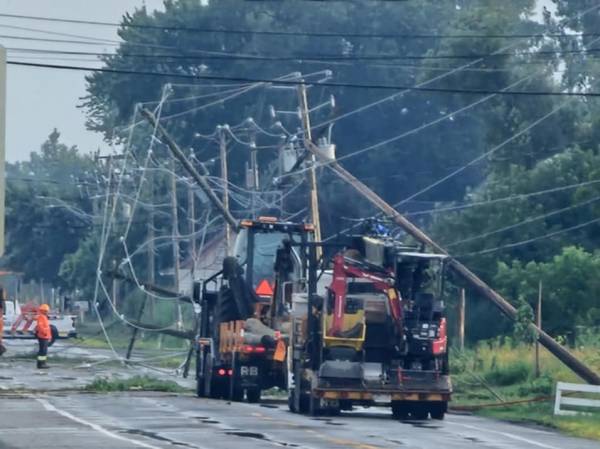 Une «grosse ligne d’orages» a frappé la région