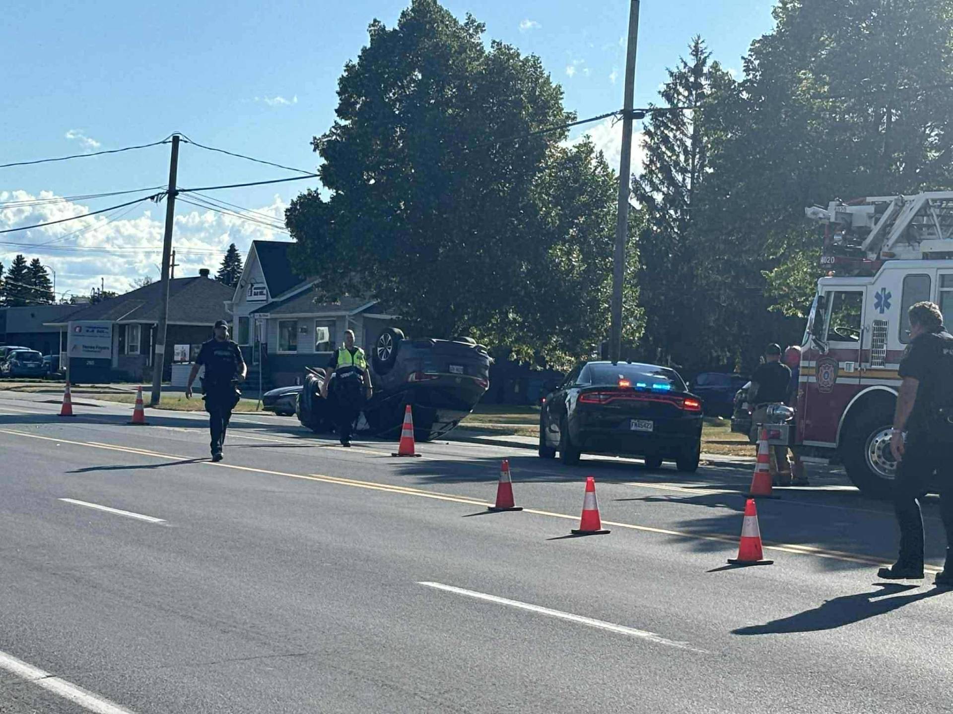 Capotage sur Saint-Jean-Baptiste : plus de peur que de mal