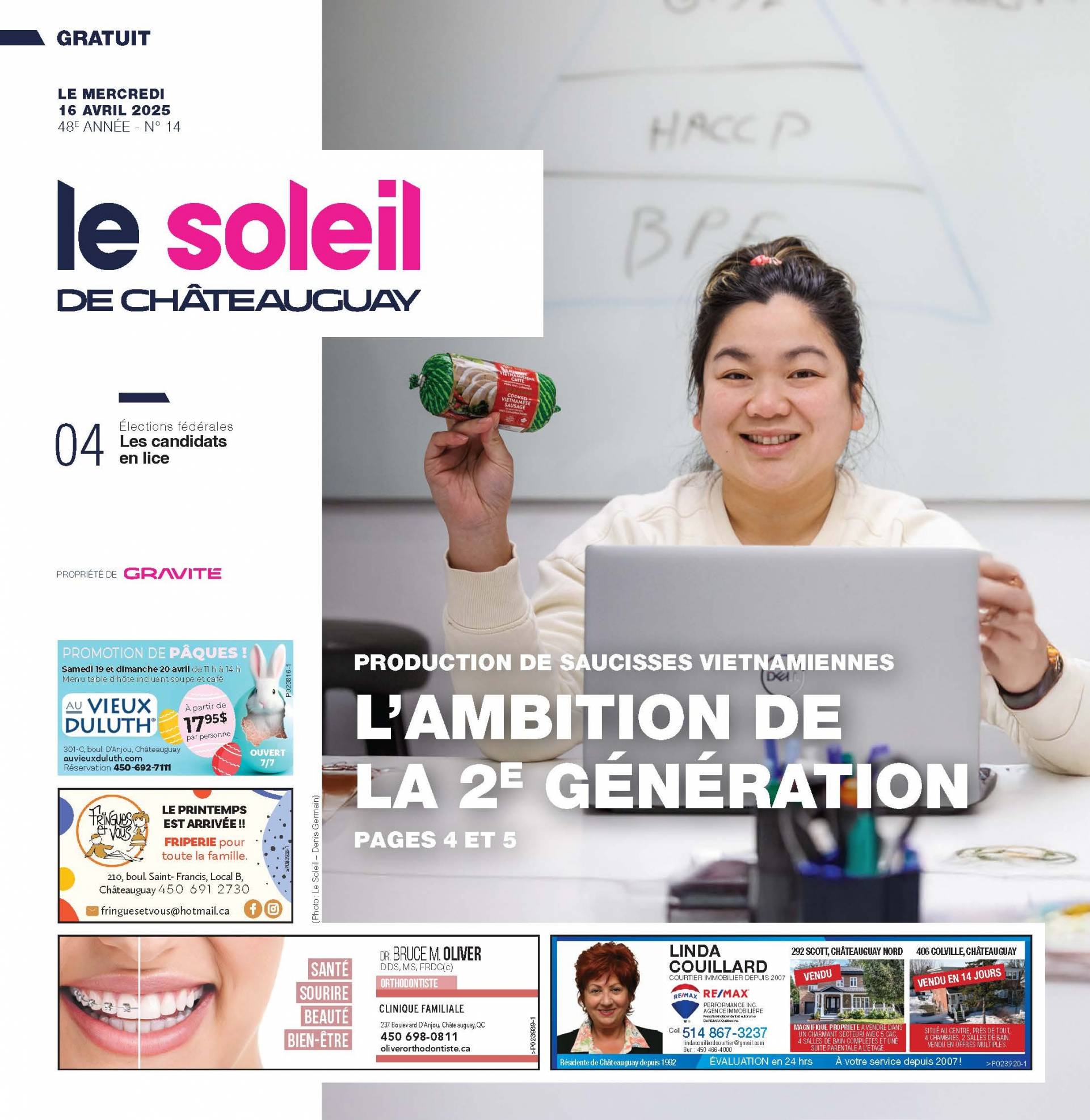Journal Le Soleil de Châteauguay – 16 avril 2025