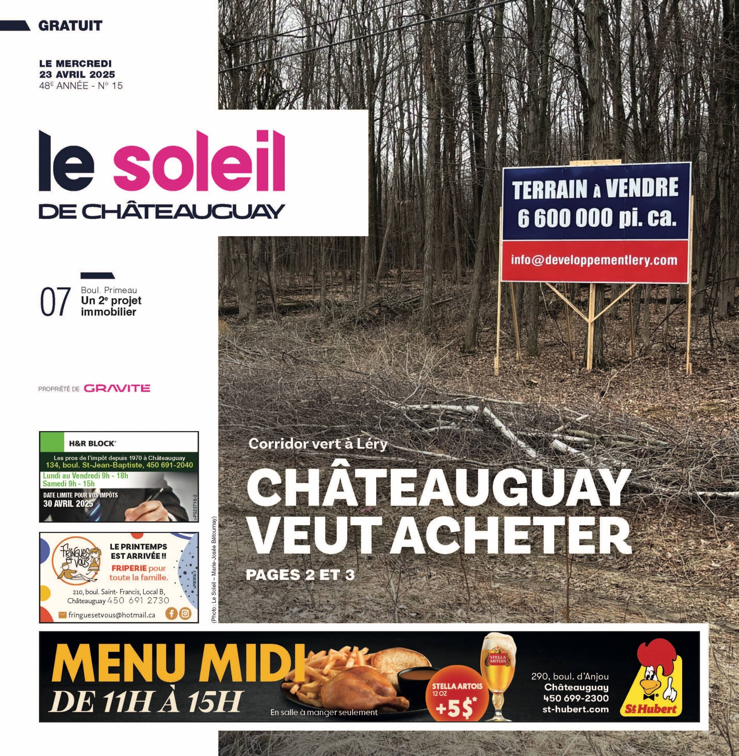 Journal Le Soleil de Châteauguay – 23 avril 2025