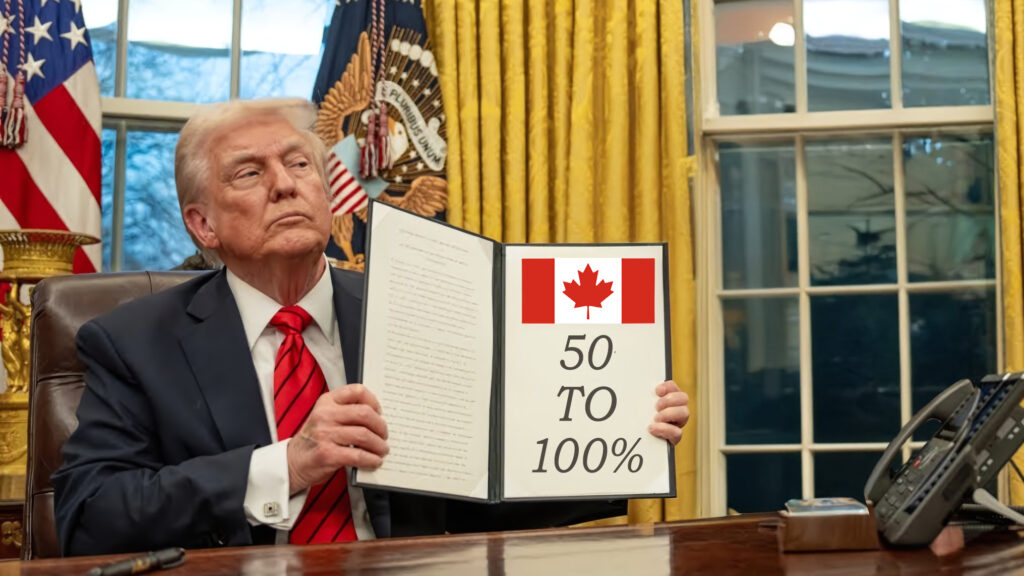 Trump menace le Canada d’une taxe de 100 % sur les voitures