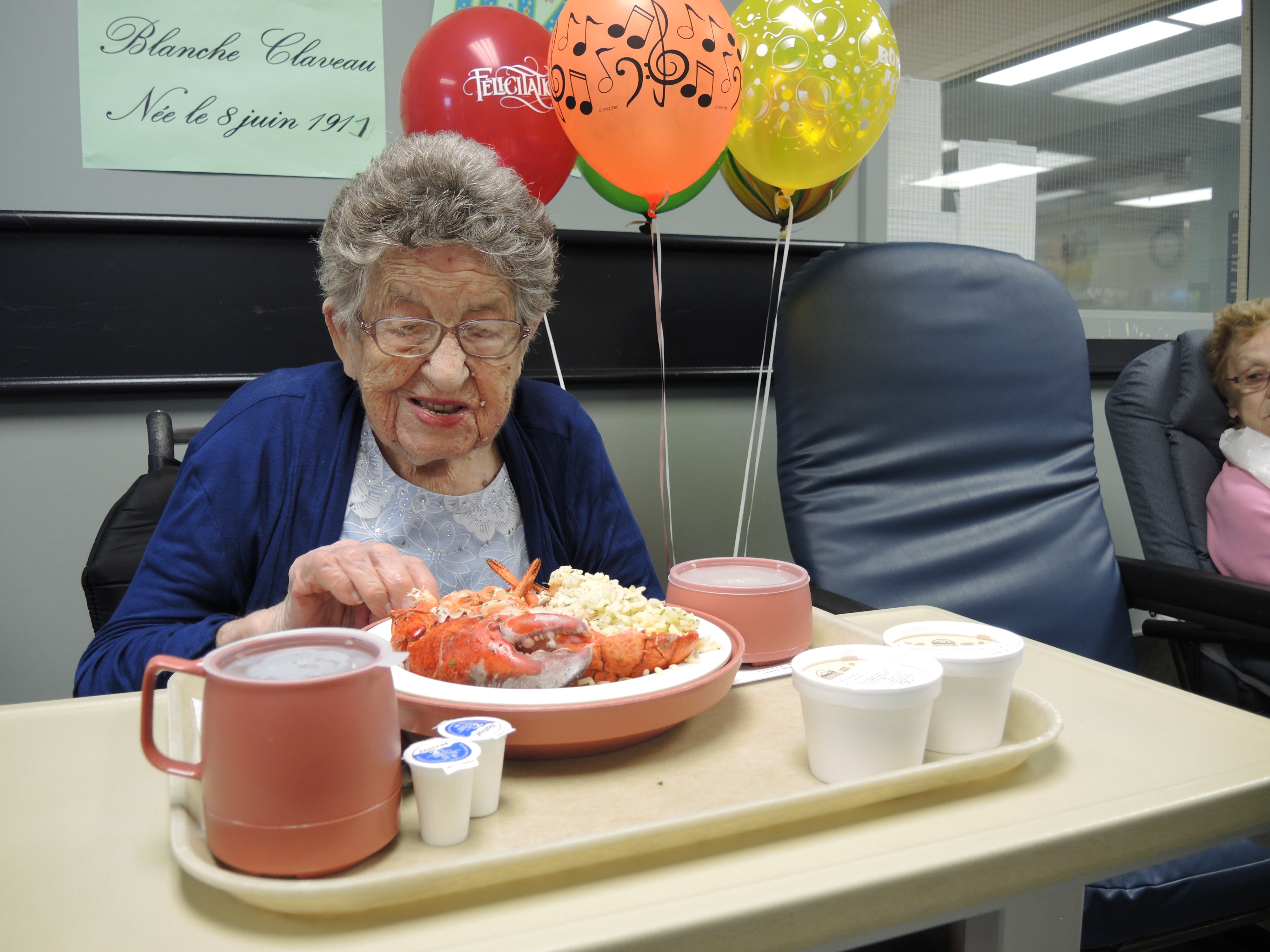 Du homard pour ses 104 ans