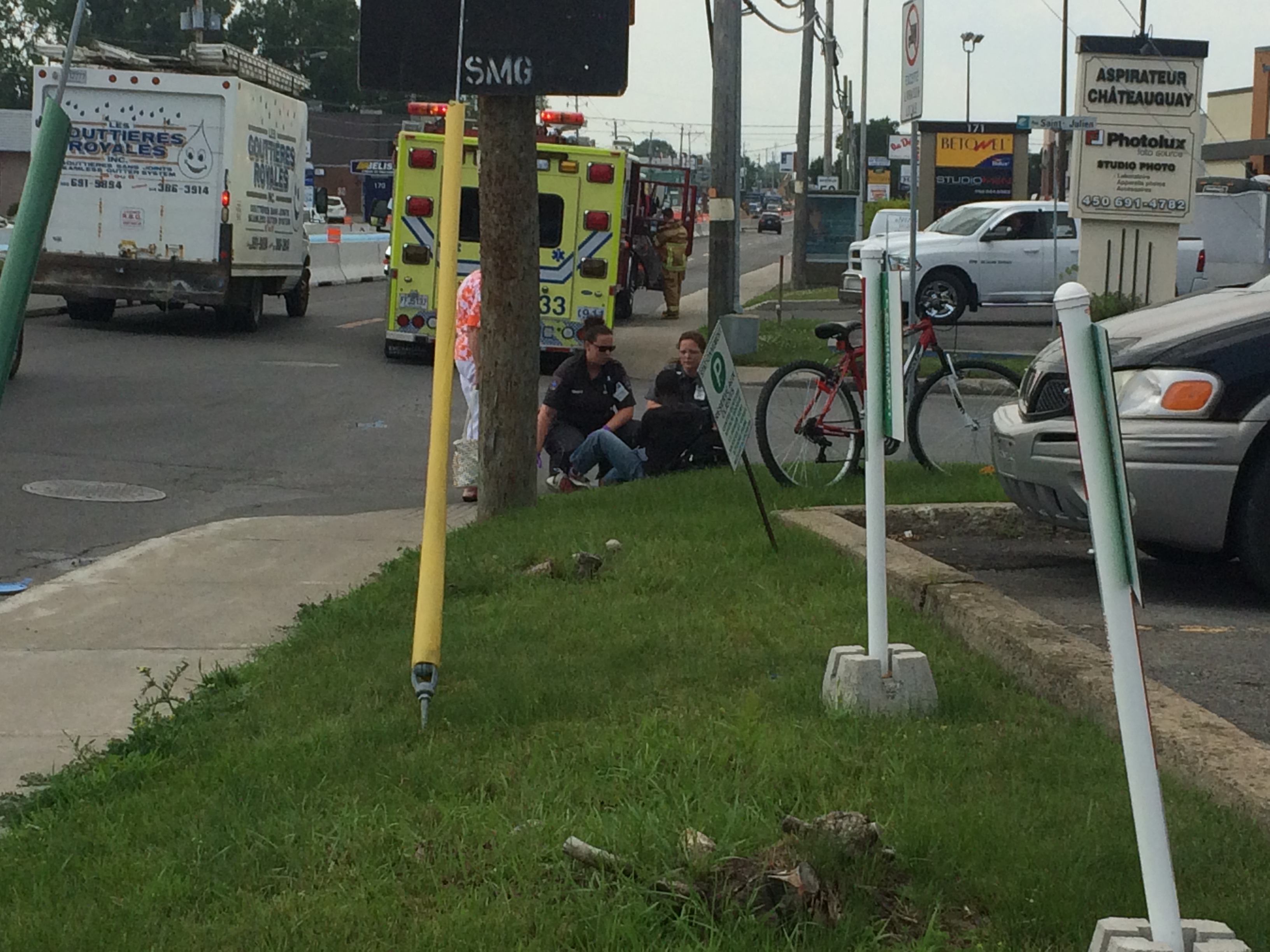 Collision entre un cycliste et une voiture