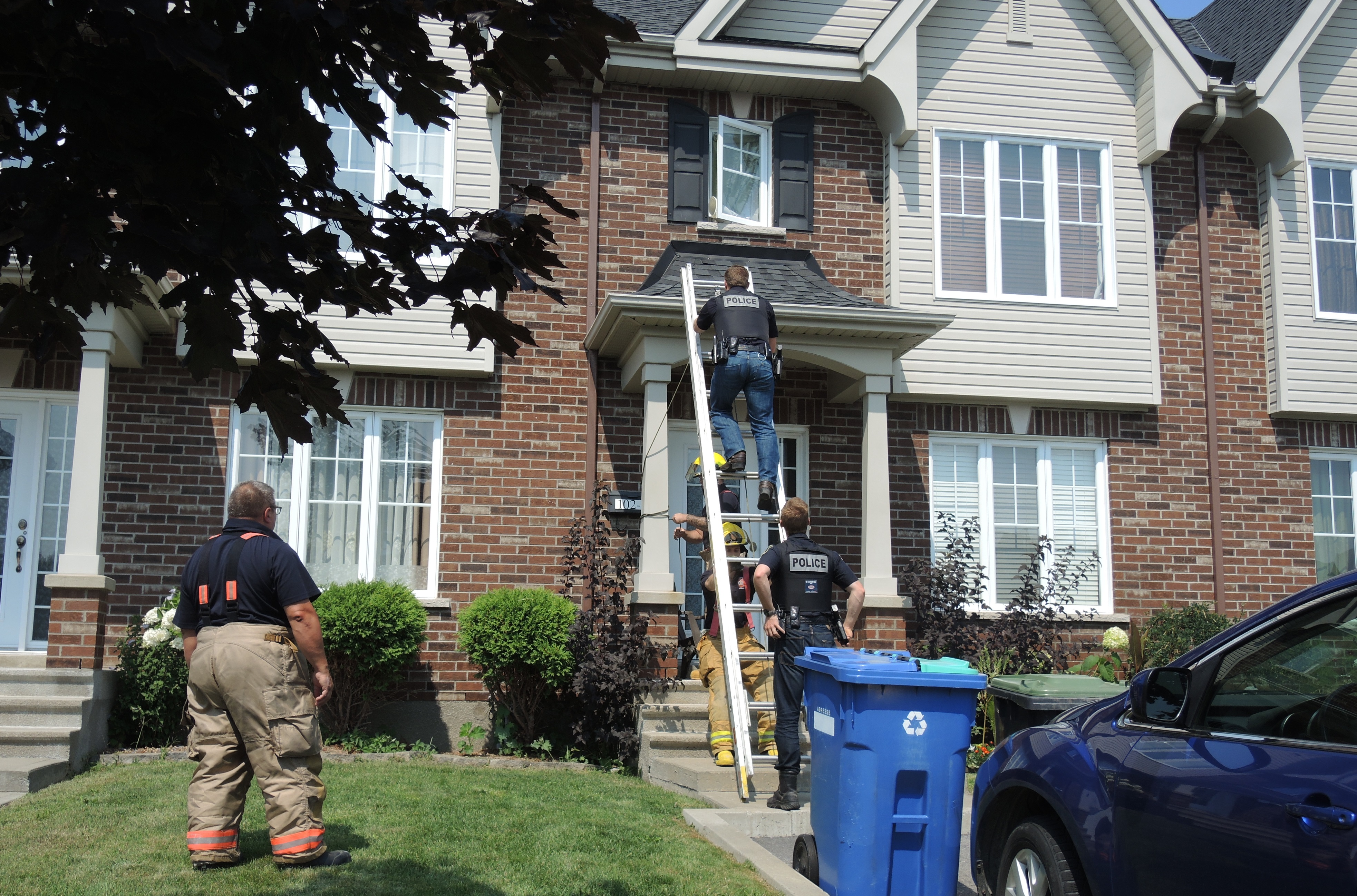 Intervention inusitée de la police