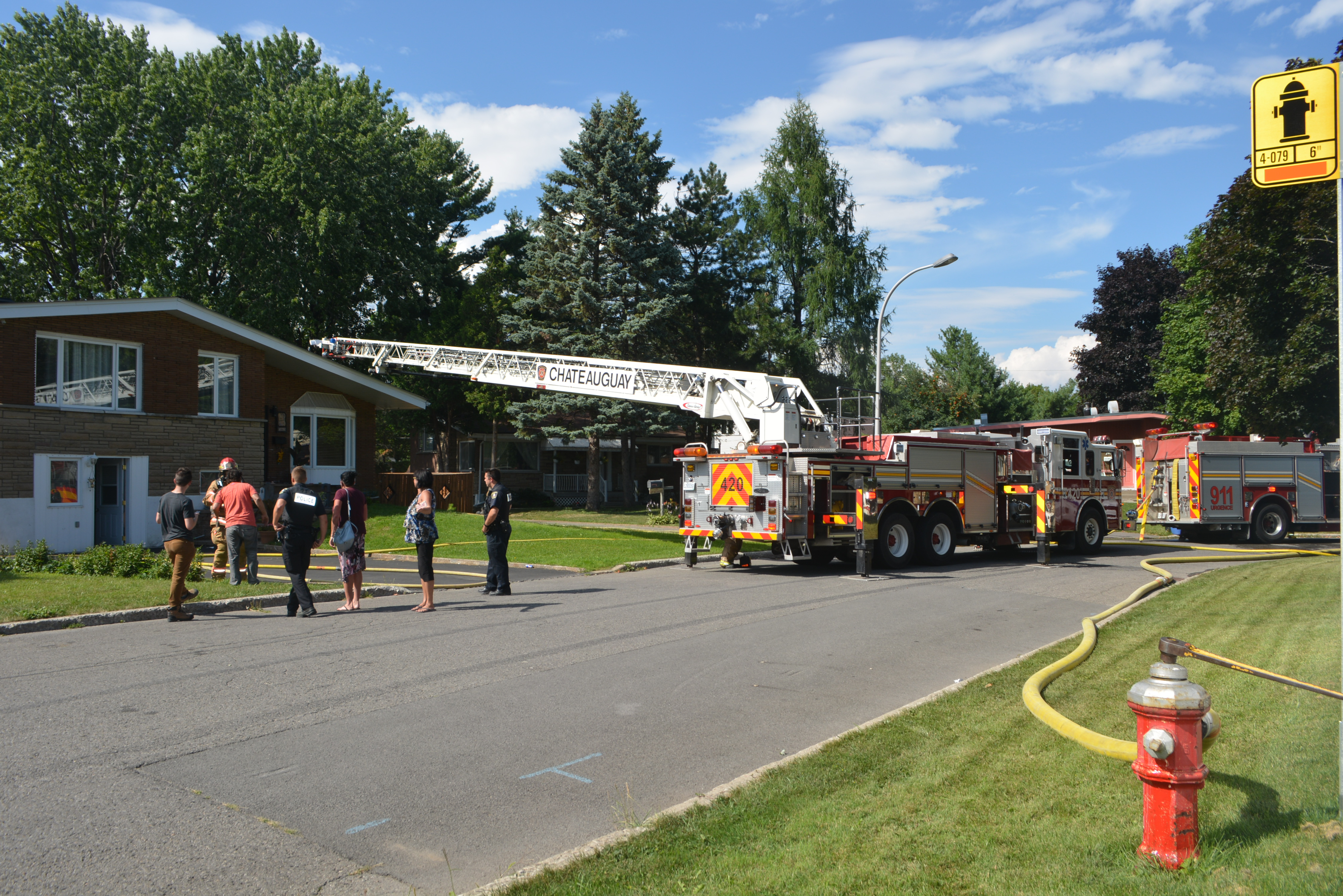 Le feu flambait dans une salle de fournaise d’une maison à Châteauguay