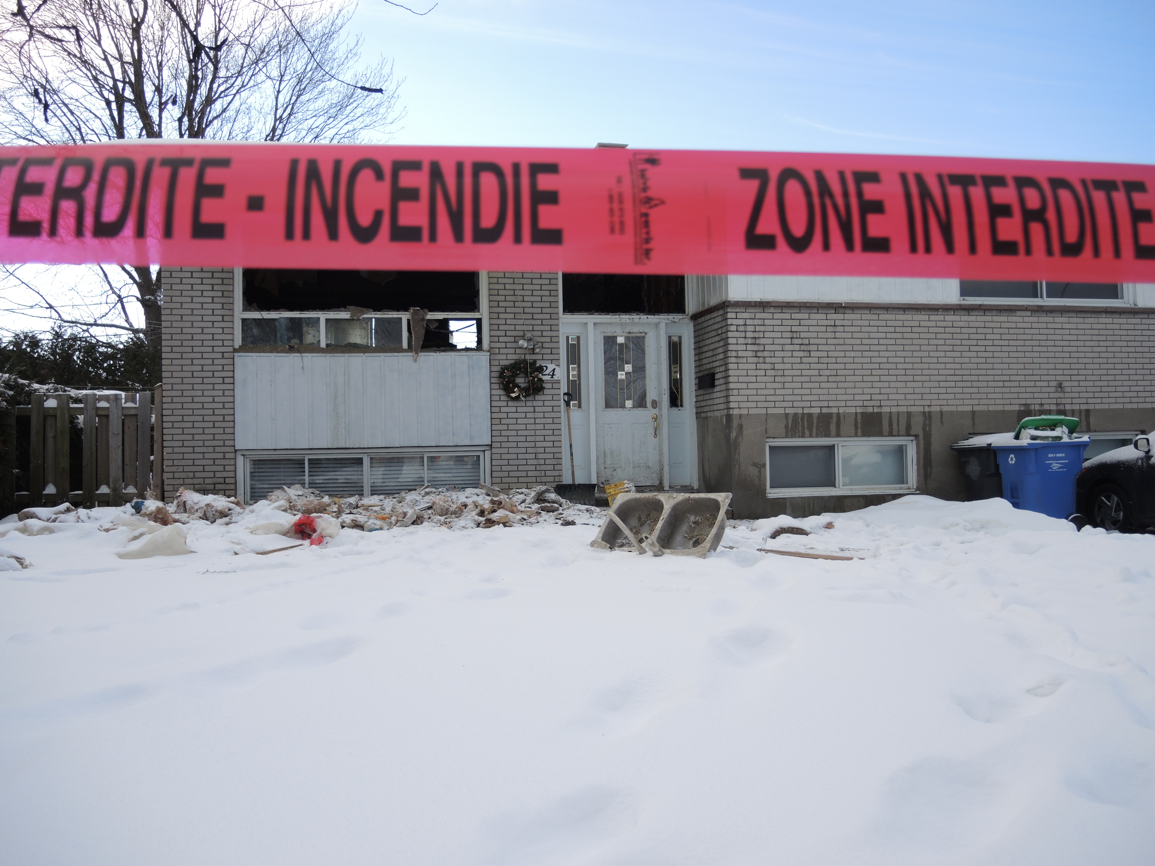 Le feu a pris dans le sapin de Noël