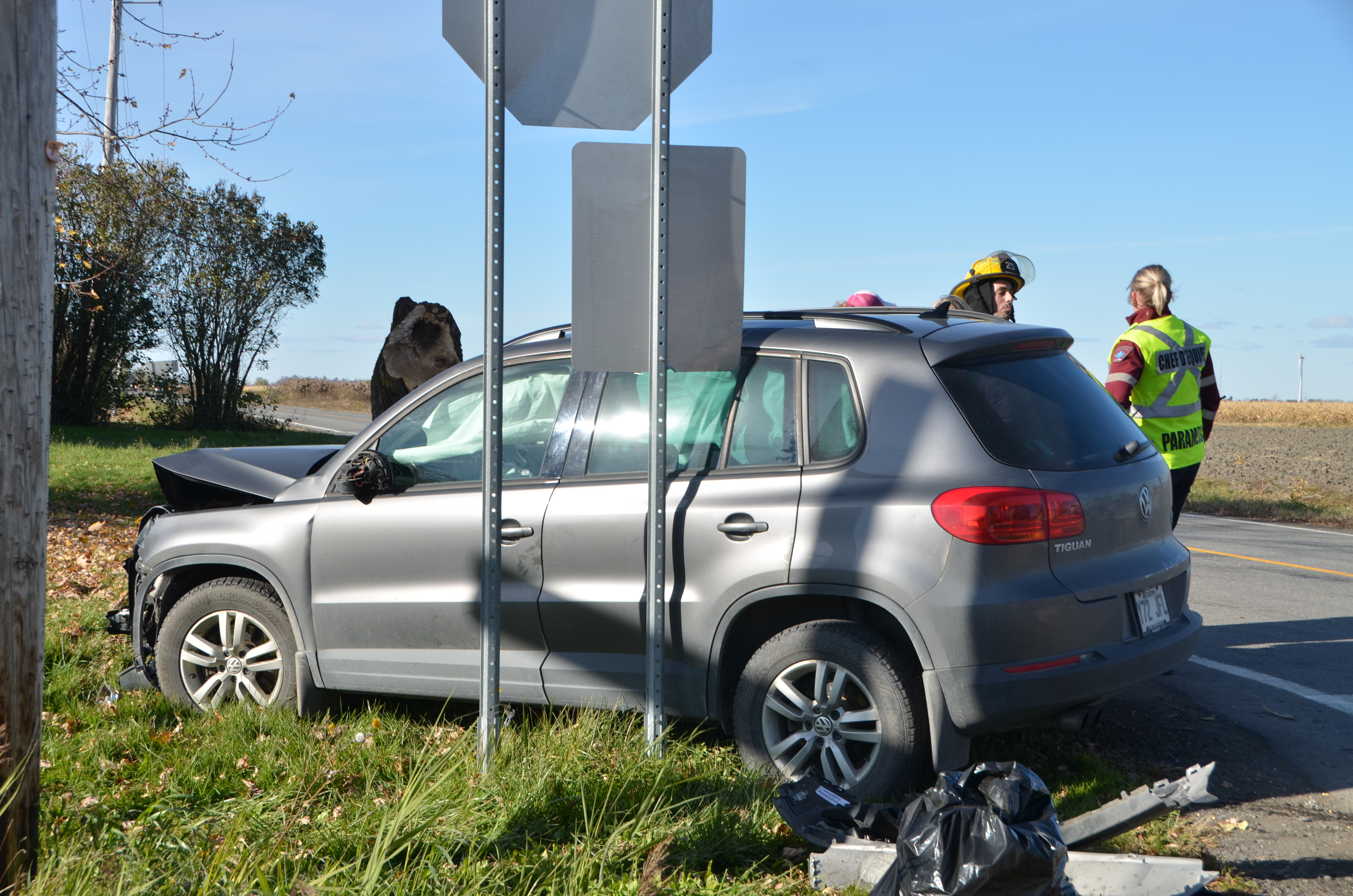 3 blessés mineurs dans une collision à Saint-Urbain-Premier
