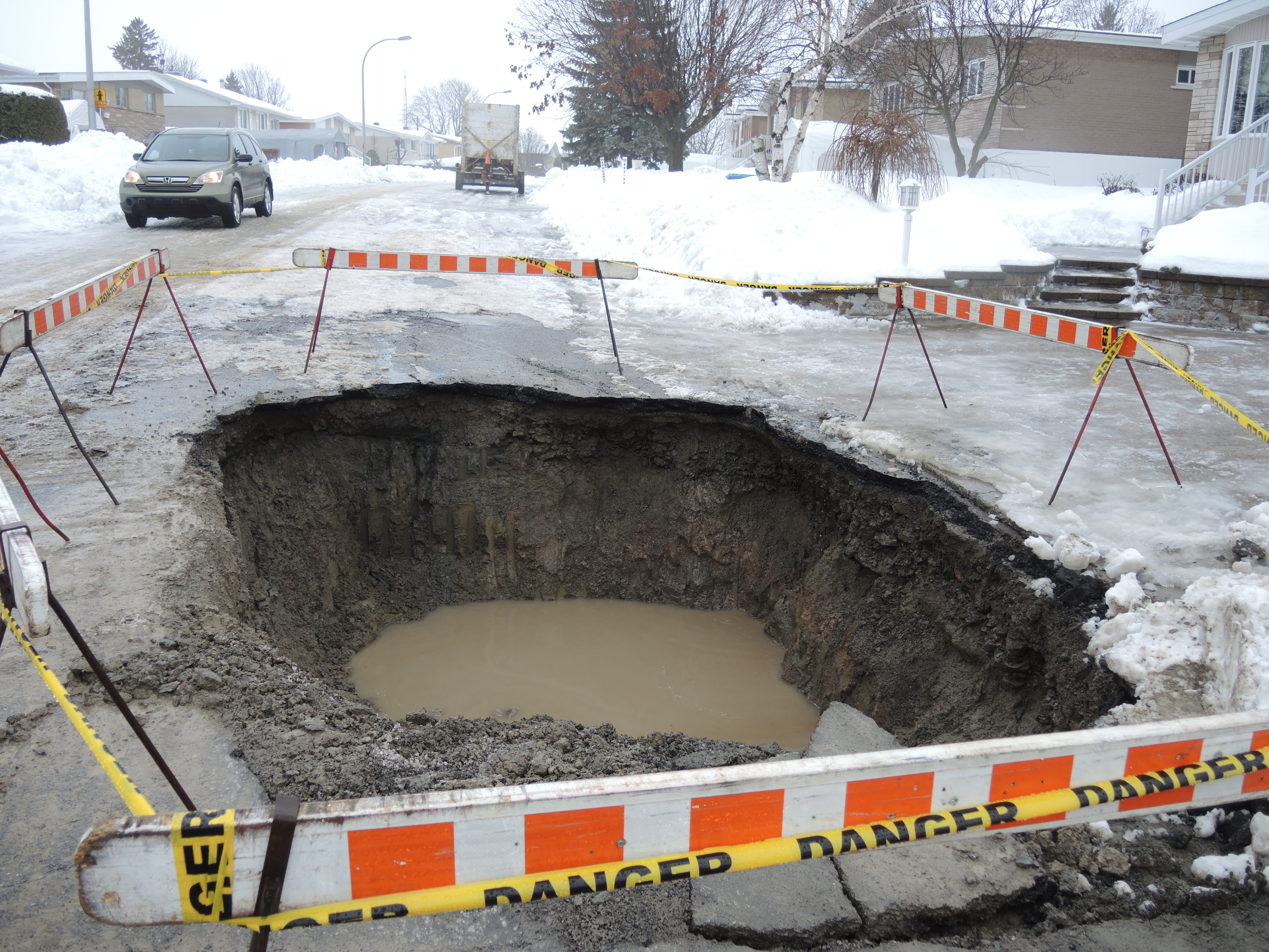Bris d&rsquo;aqueduc à Châteauguay