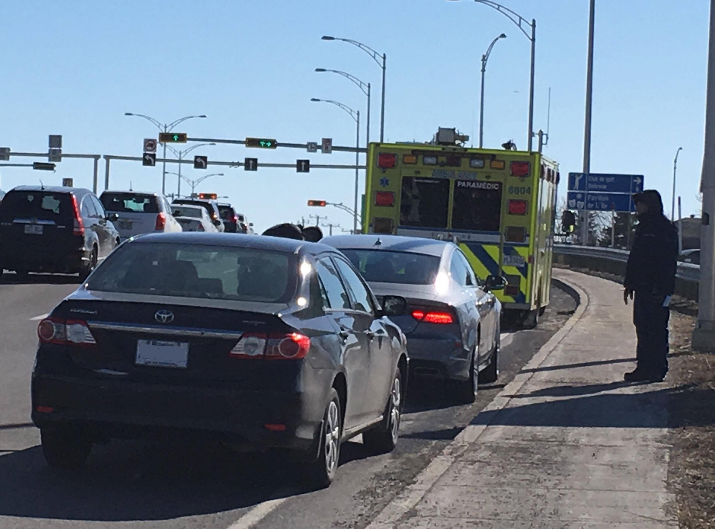 Accident sur le boulevard Saint-Jean-Baptiste à Châteauguay