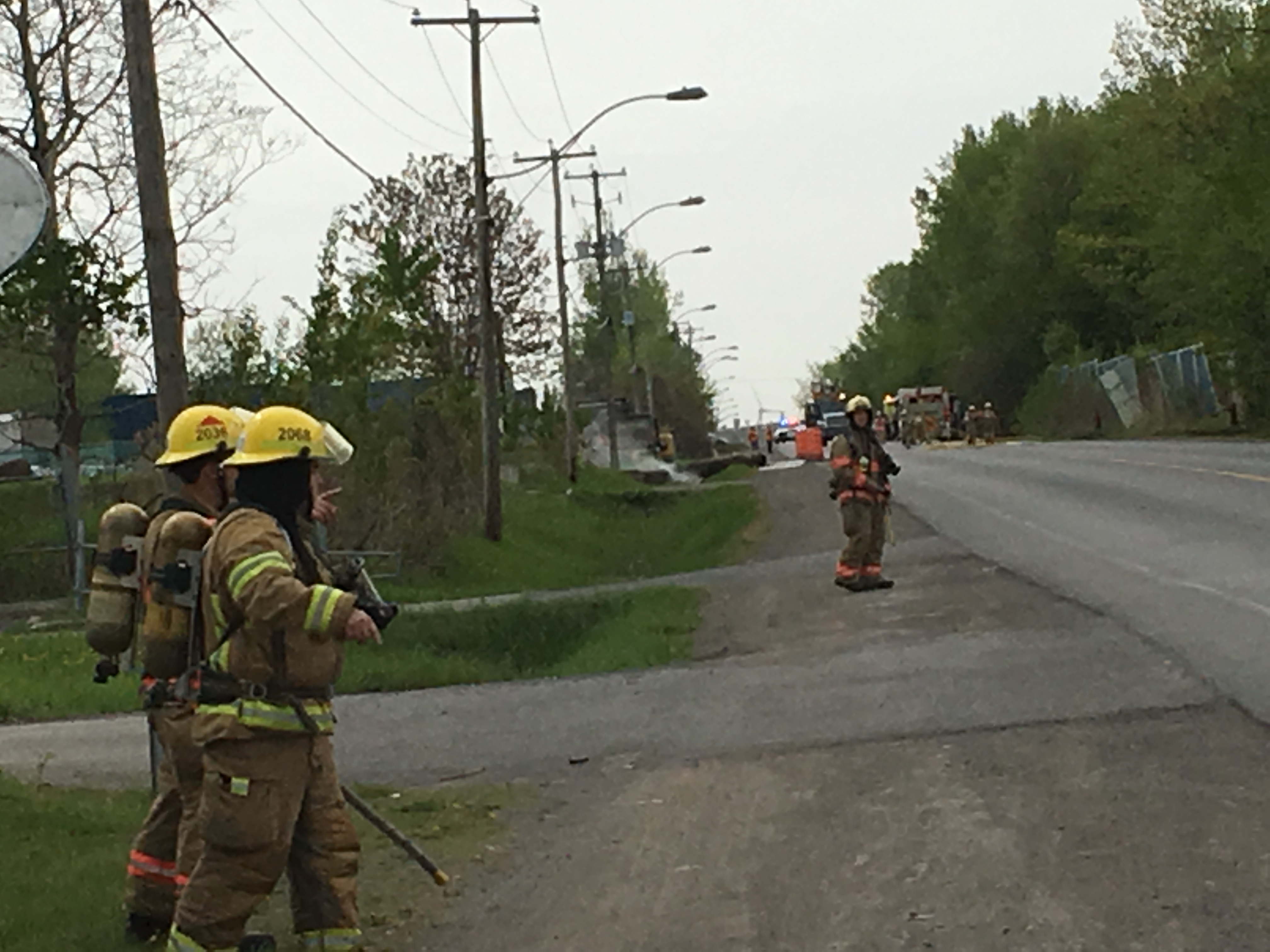 Boulevard Industriel fermé à Châteauguay en raison d&rsquo;une fuite de gaz