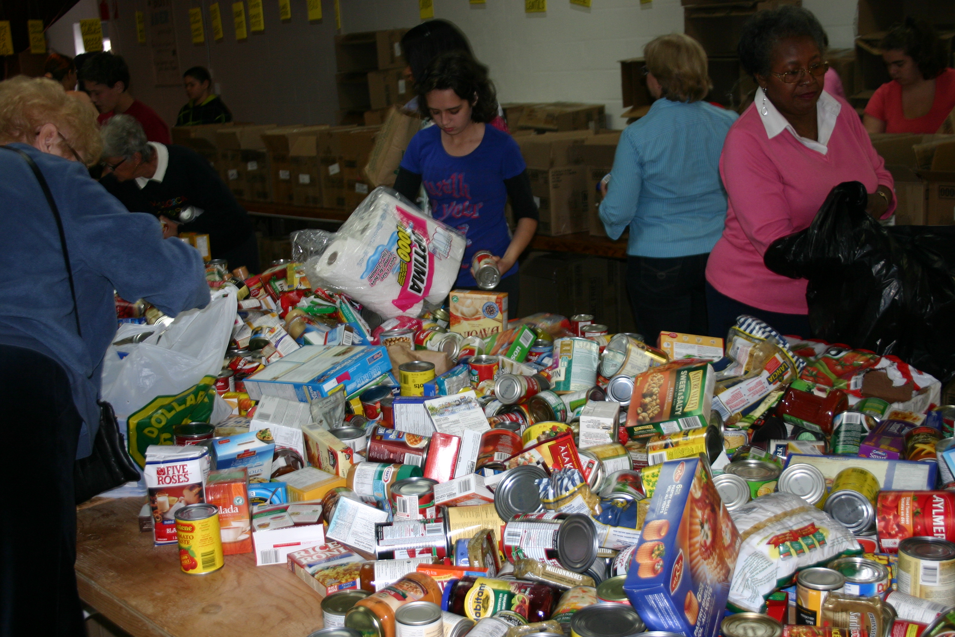 Door-to-door food drive