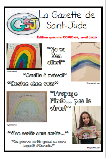 Gazette de Saint-Jude édition spéciale COVID-19 : des élèves journalistes en herbe témoignent