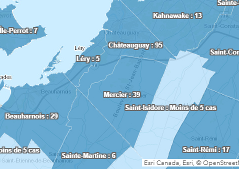 COVID-19 : la diffusion du nombre de cas confirmés par ville reprend