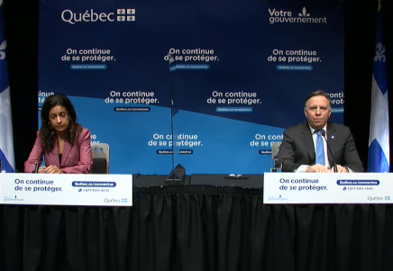 Les quatre chefs de parti s&rsquo;adressent ensemble aux Québécois avant le temps des Fêtes