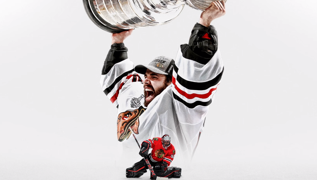 Corey Crawford range ses jambières