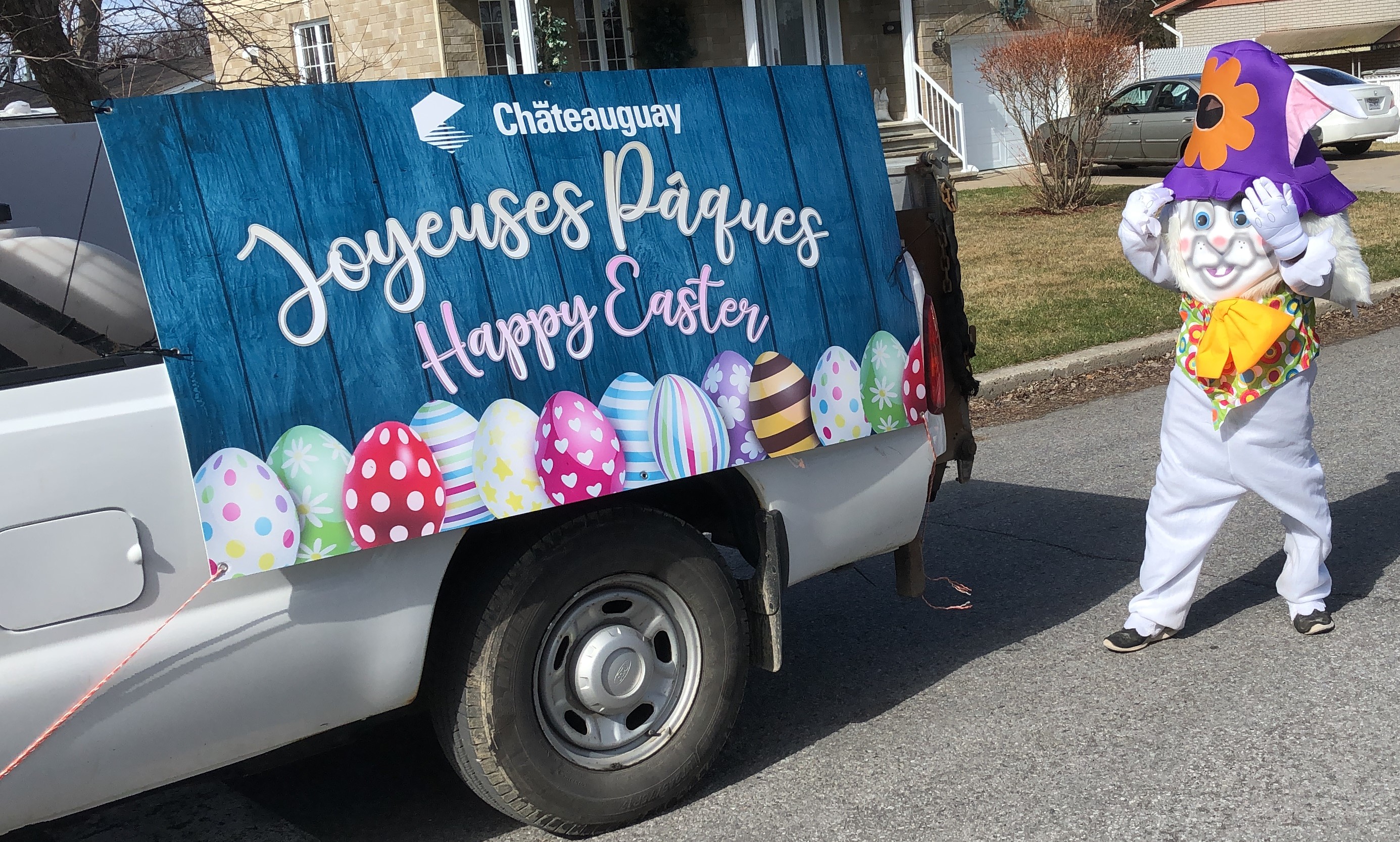 Itinéraire du lapin de Pâques à Châteauguay dimanche