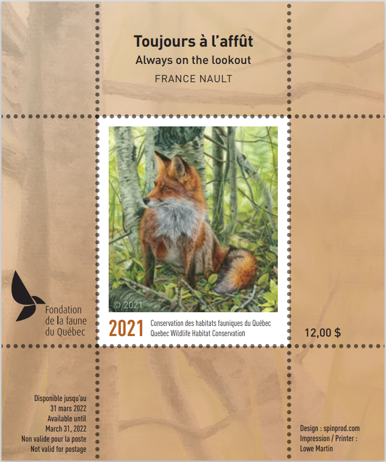 L’œuvre de France Nault en vedette sur le Timbre de la conservation 2021