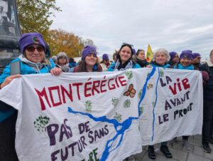 Des femmes de la Montérégie ont marché à Québec