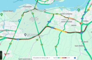 Bouchon monstre sur l&rsquo;autoroute 30 à Saint-Constant