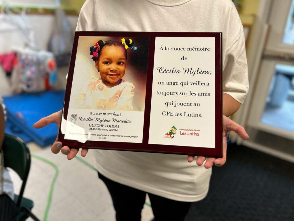 Une plaque commémorative à un « ange » du CPE Les lutins