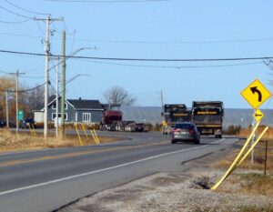 Sainte-Martine : des travaux de correction dans la courbe de la route 138