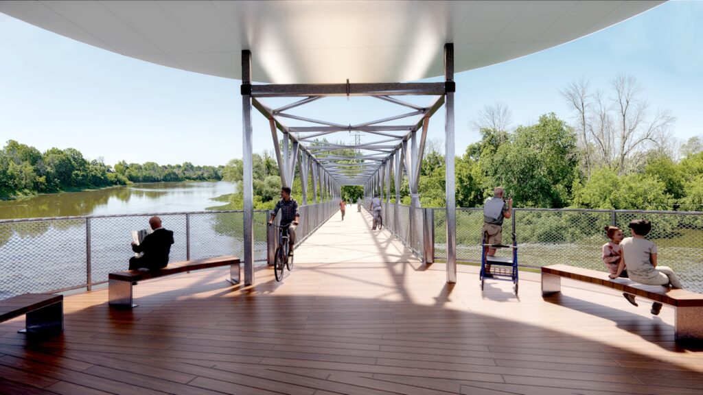 Châteauguay lance la construction de sa passerelle sur la rivière