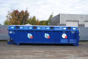 Conteneur de récupération de verre à Mercier : bilan de 32 tonnes