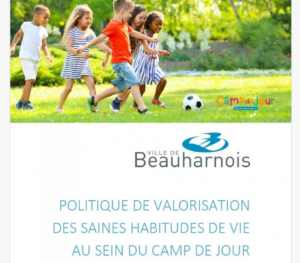 Camp de jour: une politique des saines habitudes de vie à Beauharnois