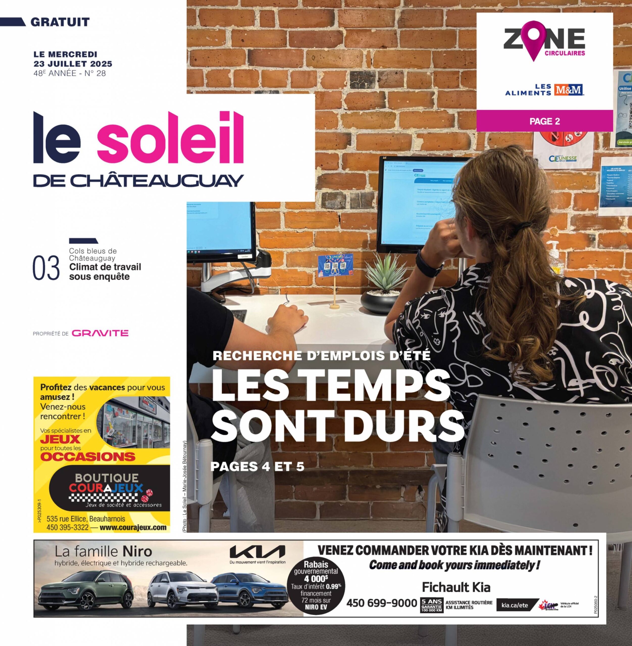 Journal Le Soleil de Châteauguay – 23 juillet 2025