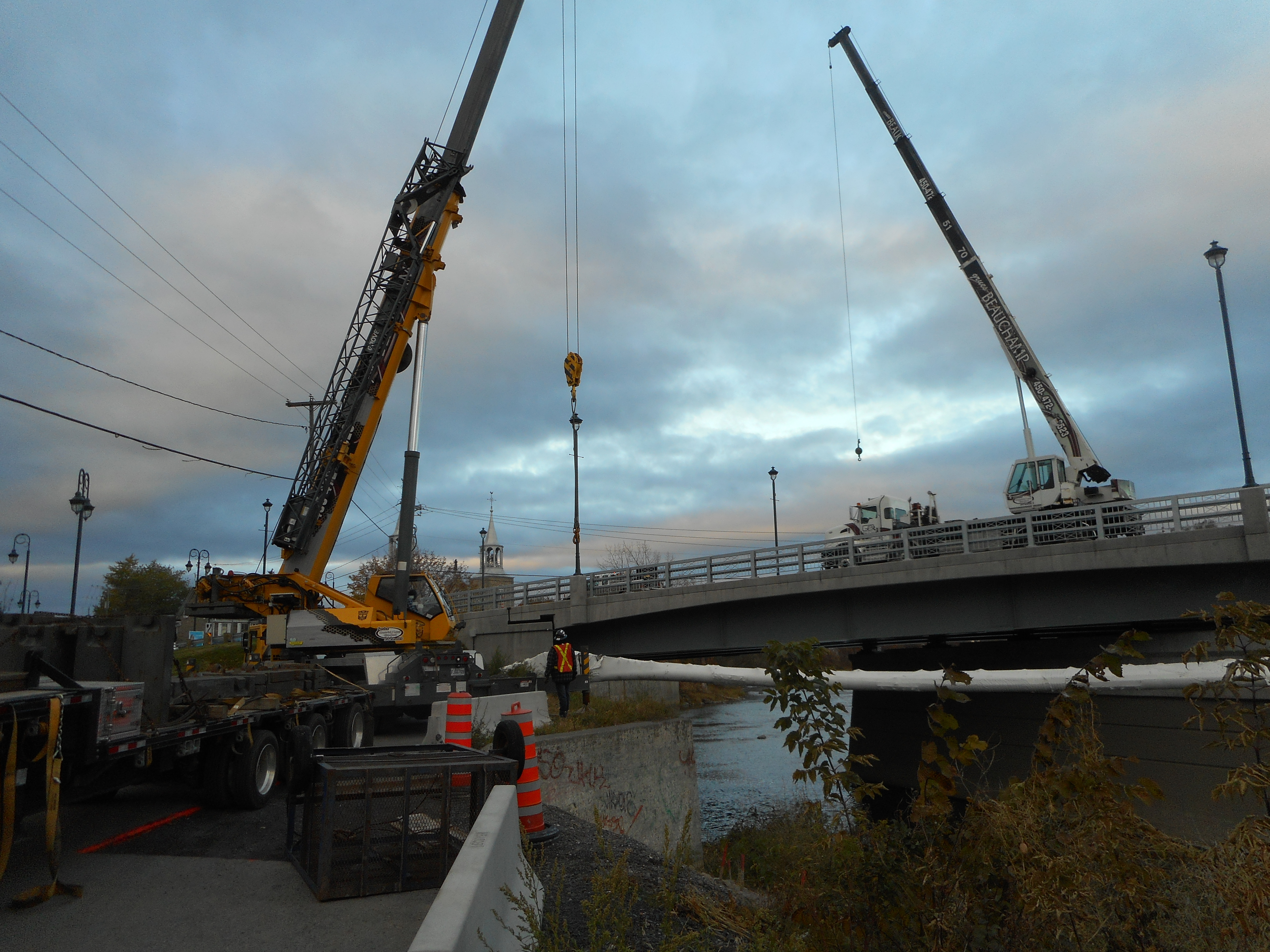 Retrait du boudin blanc au pont Arthur-Laberge