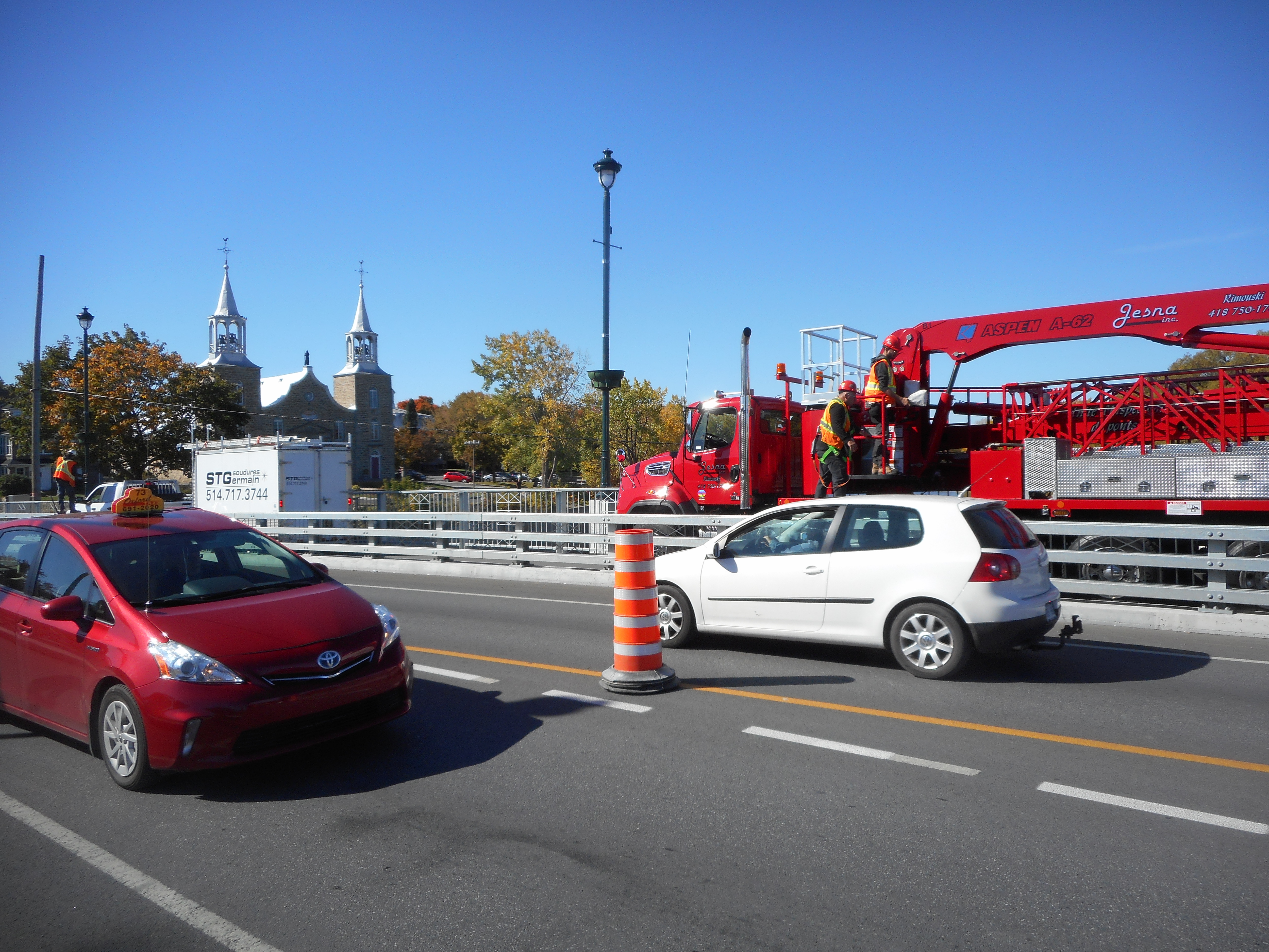 Travaux au pont Arthur-Laberge