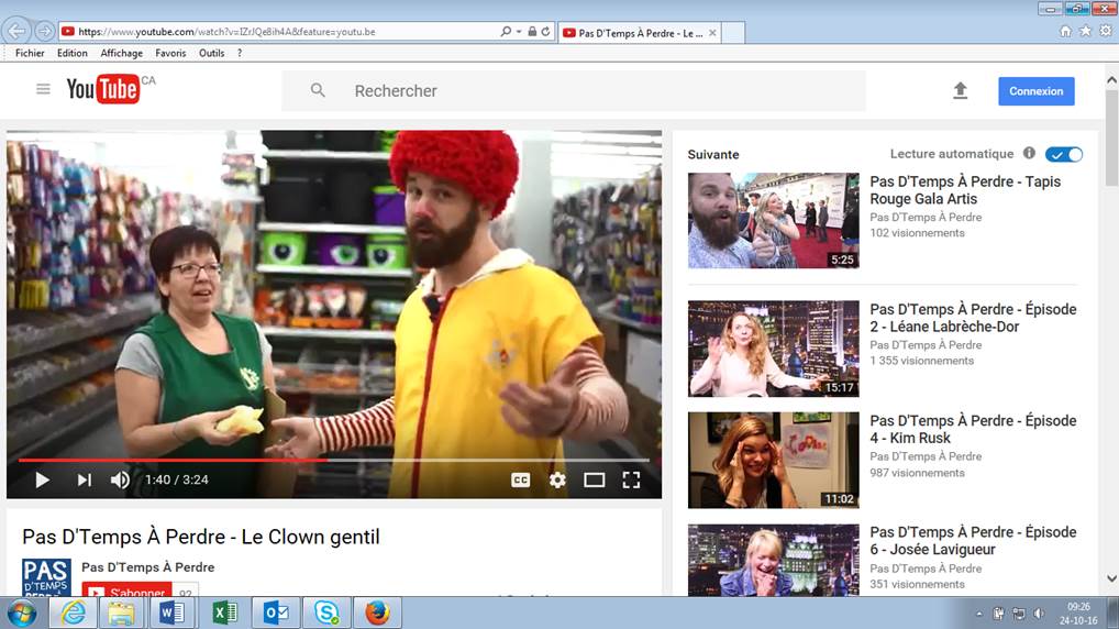 Un animateur web en «clown gentil»