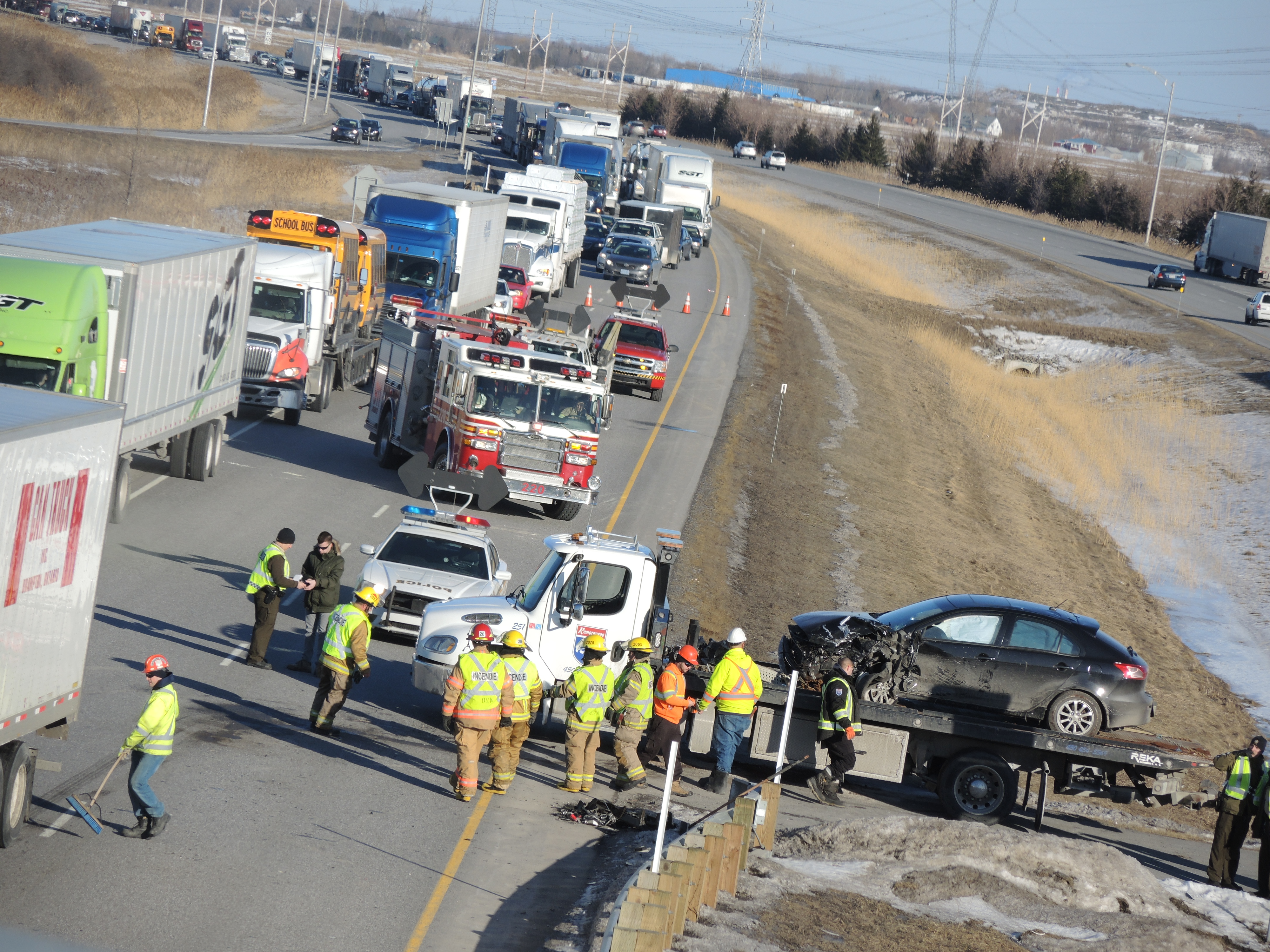 Un accident sur la 30 a bloqué la circulation