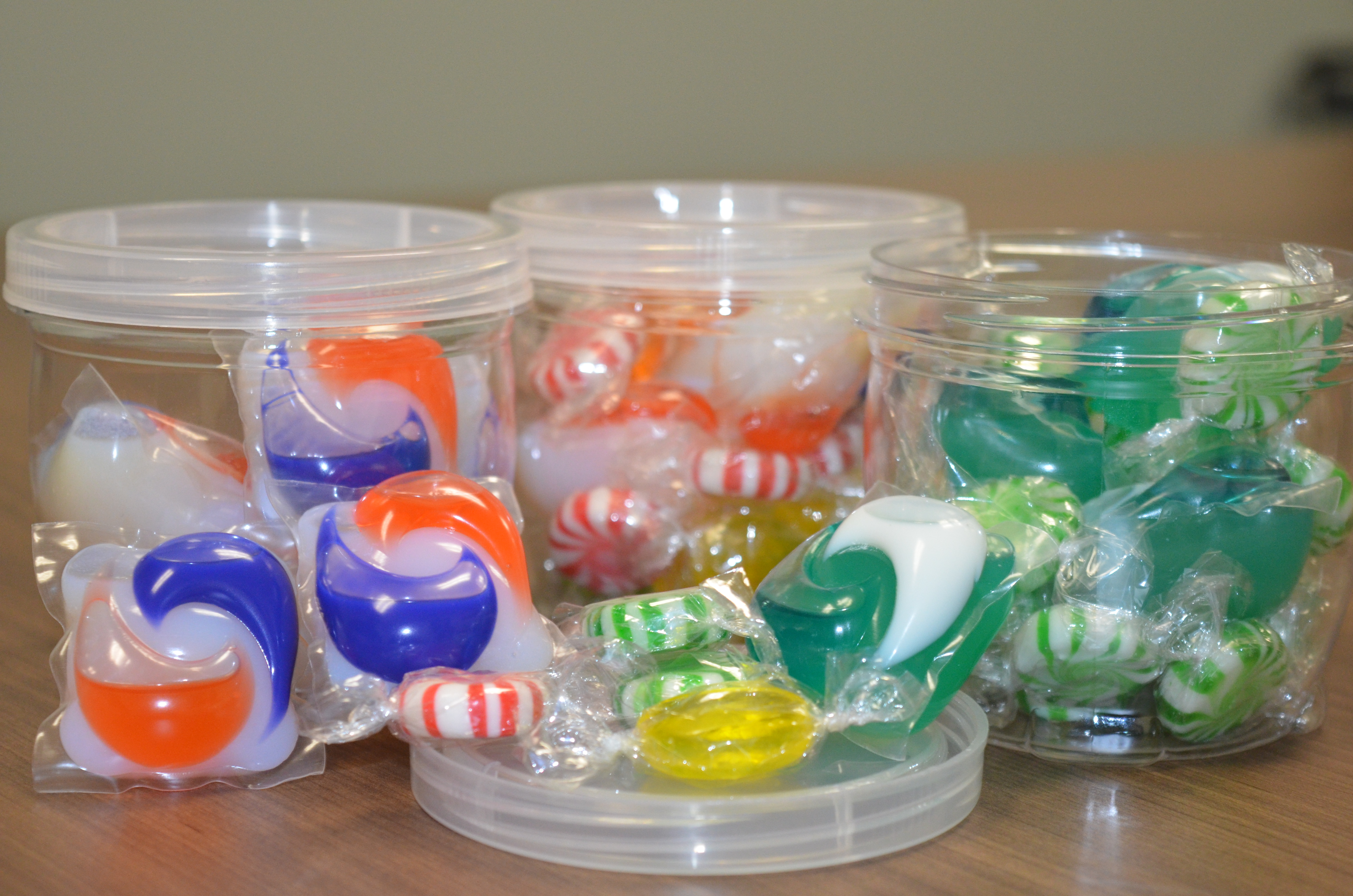 Du détergent qui ressemble à des bonbons