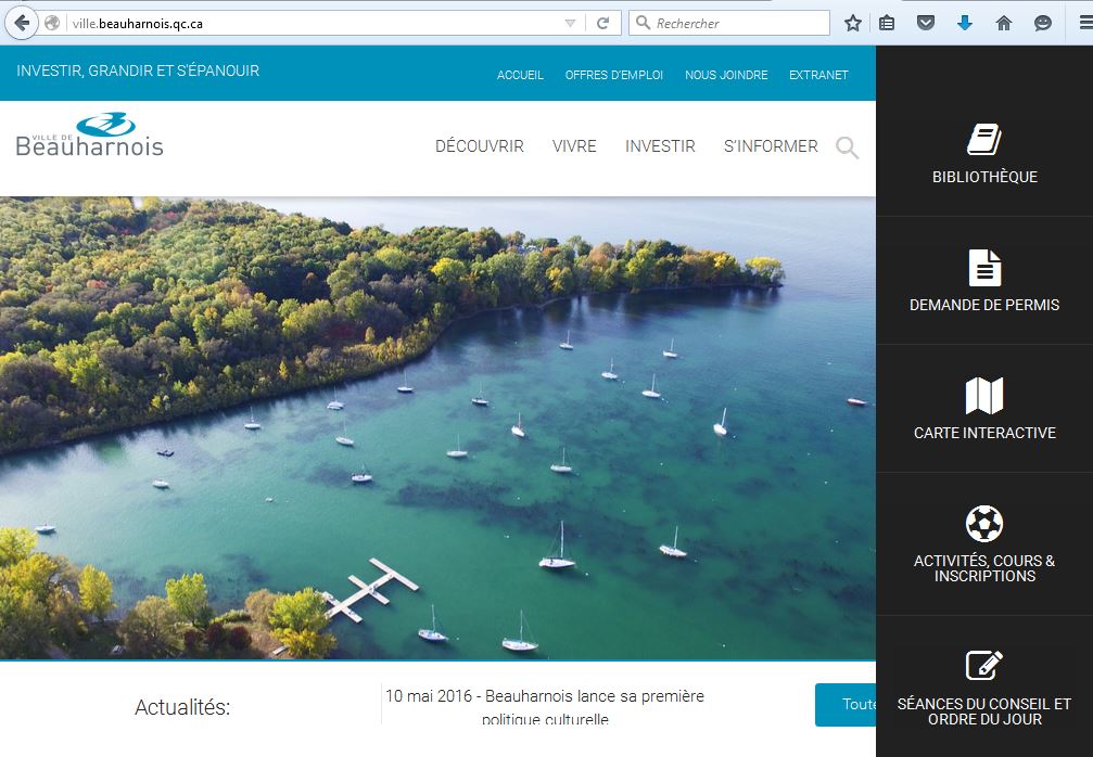 Image illustrant l'article: Le site internet de la Ville de Beauharnois devient interactif