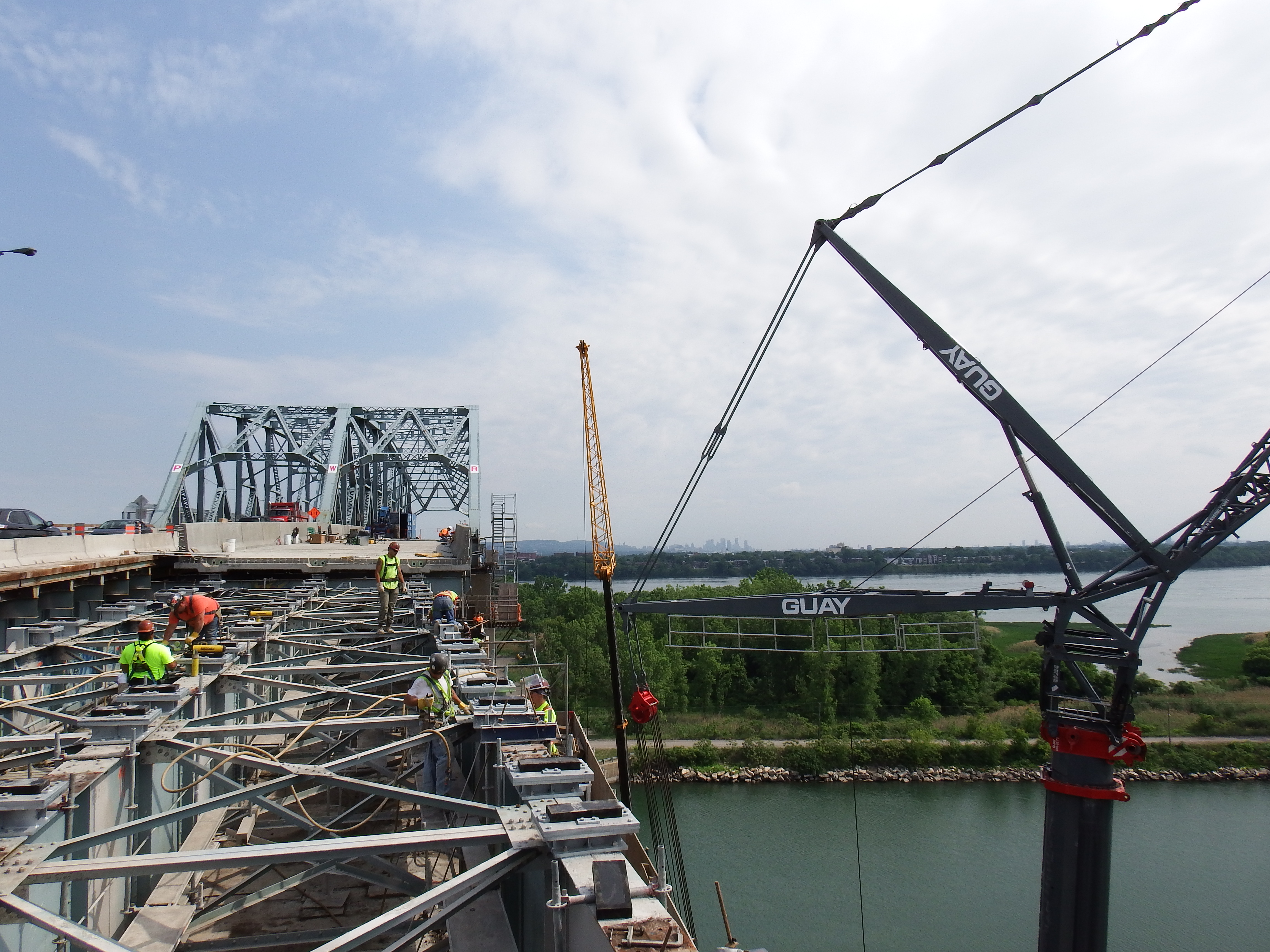 Image illustrant l'article: Changement de phase des travaux au pont Mercier