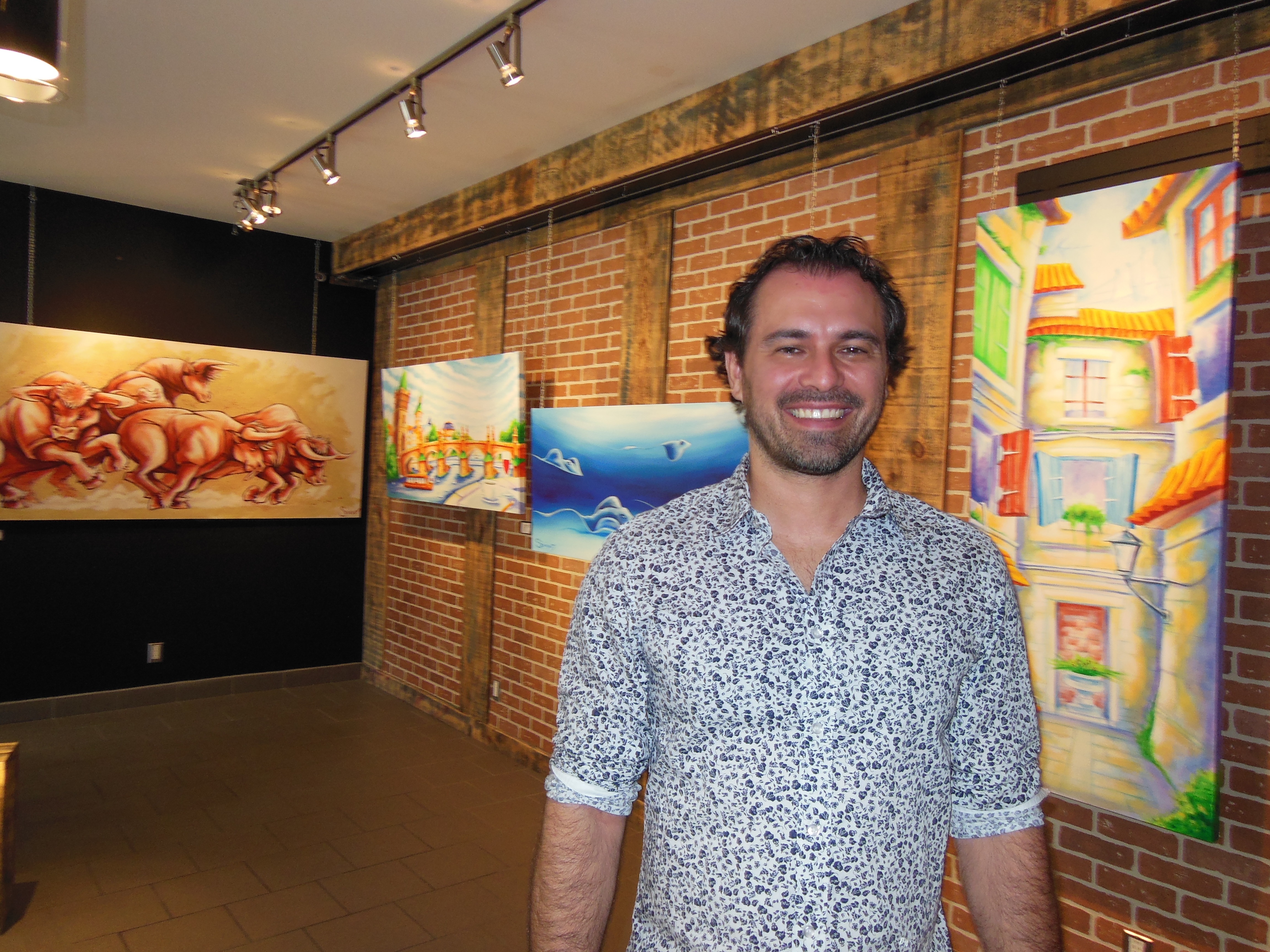 Image illustrant l'article: Un artiste de Mercier met ses souvenirs de voyages sur toile