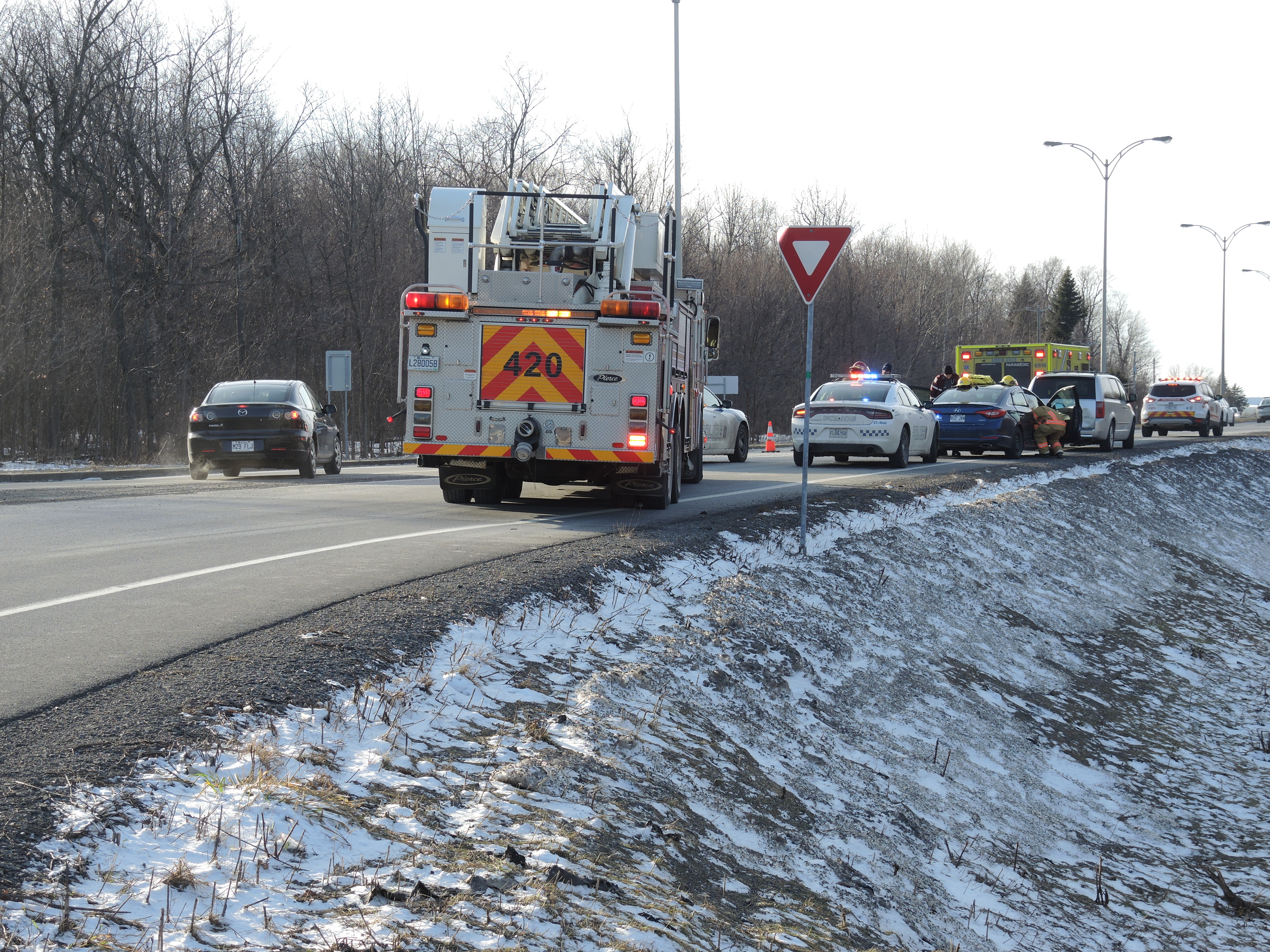 Un autre accident à Châteauguay