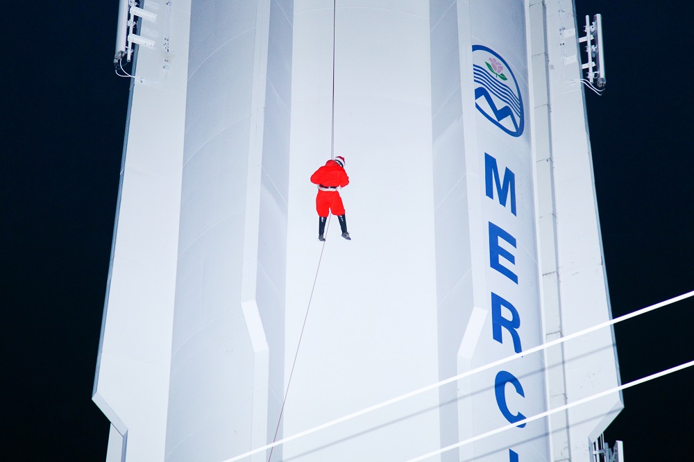 Le père Noël en rappel à Mercier