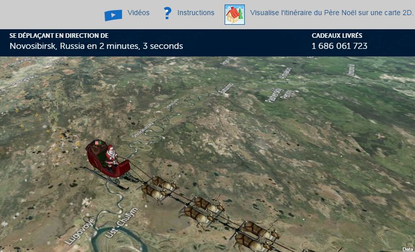 Le NORAD permet de suivre le périple du père Noël en direct