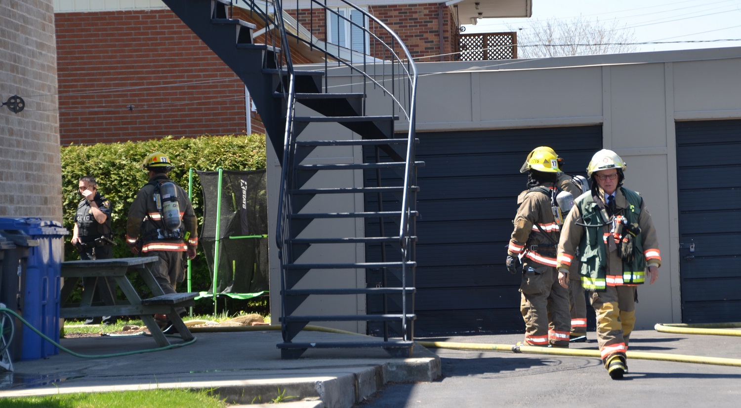 Balcon en feu à Beauharnois