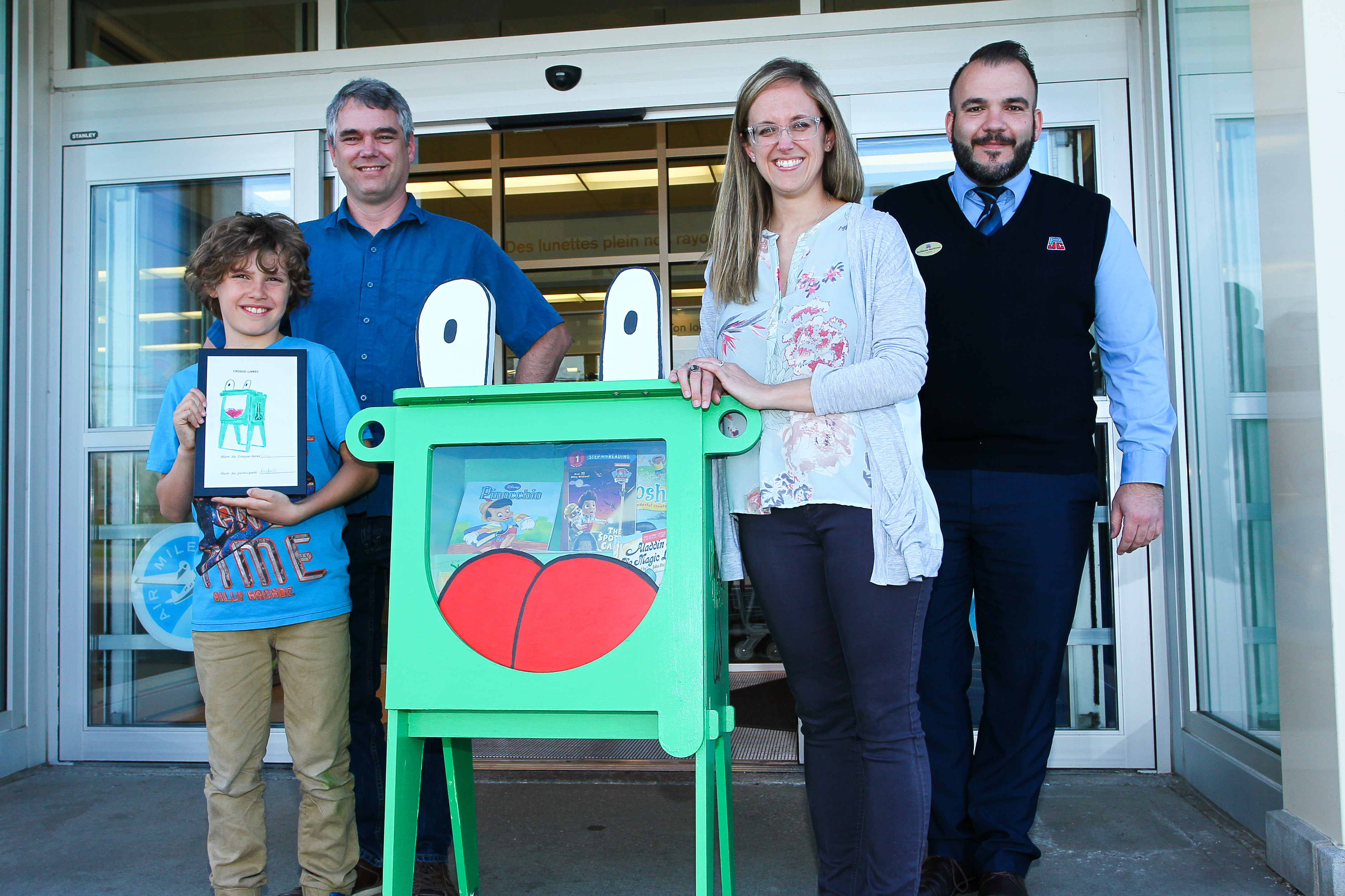 Son dessin choisi pour créer un Croque-livres à Mercier