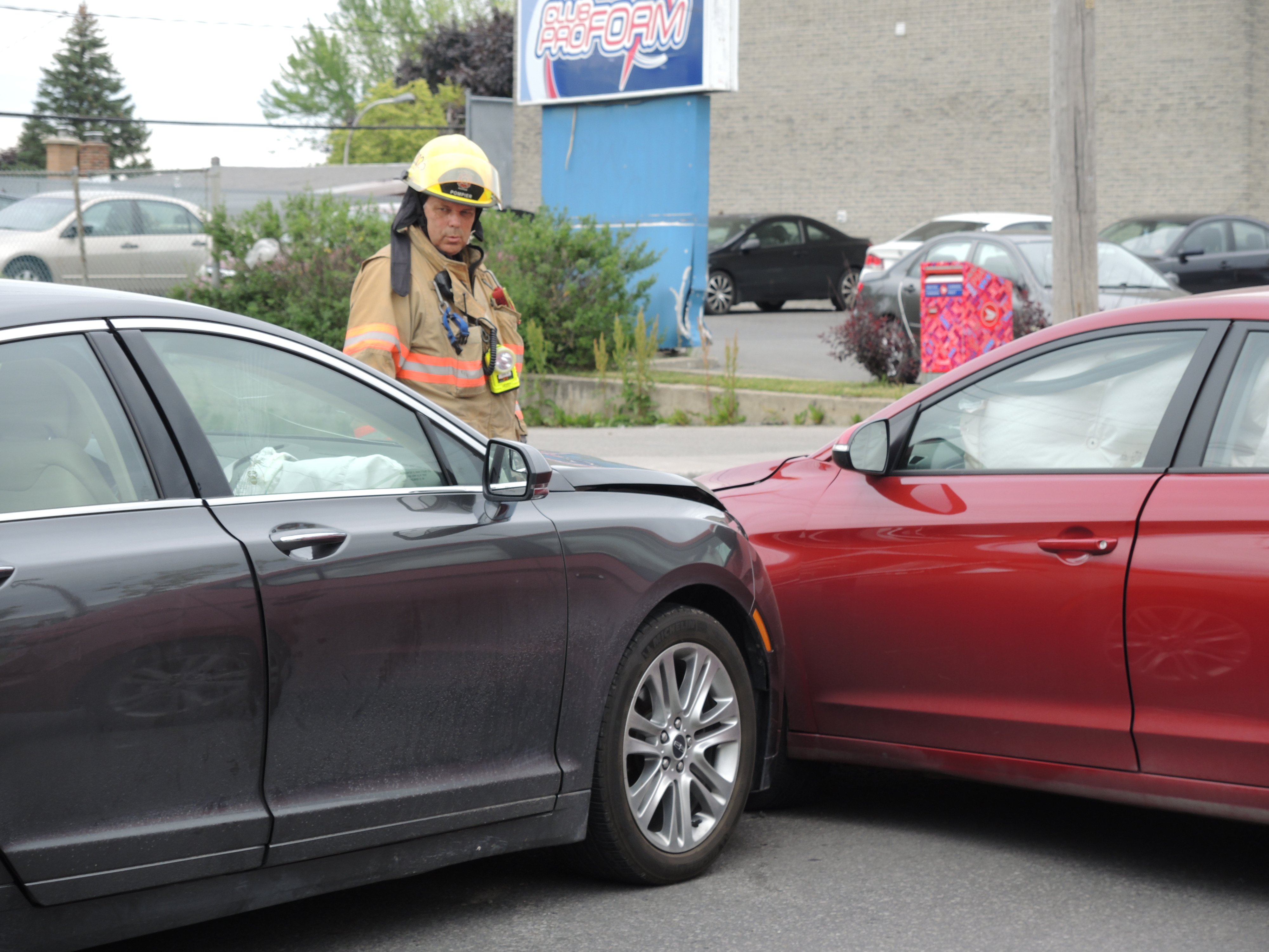 Accident à la sortie d&rsquo;un stationnement