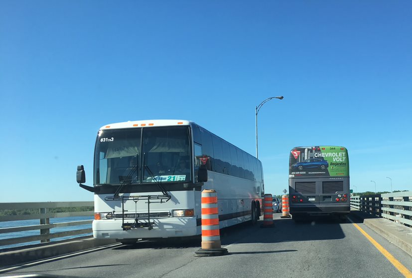 Blitz de travaux au pont Honoré-Mercier: peu de retards du côté des autobus