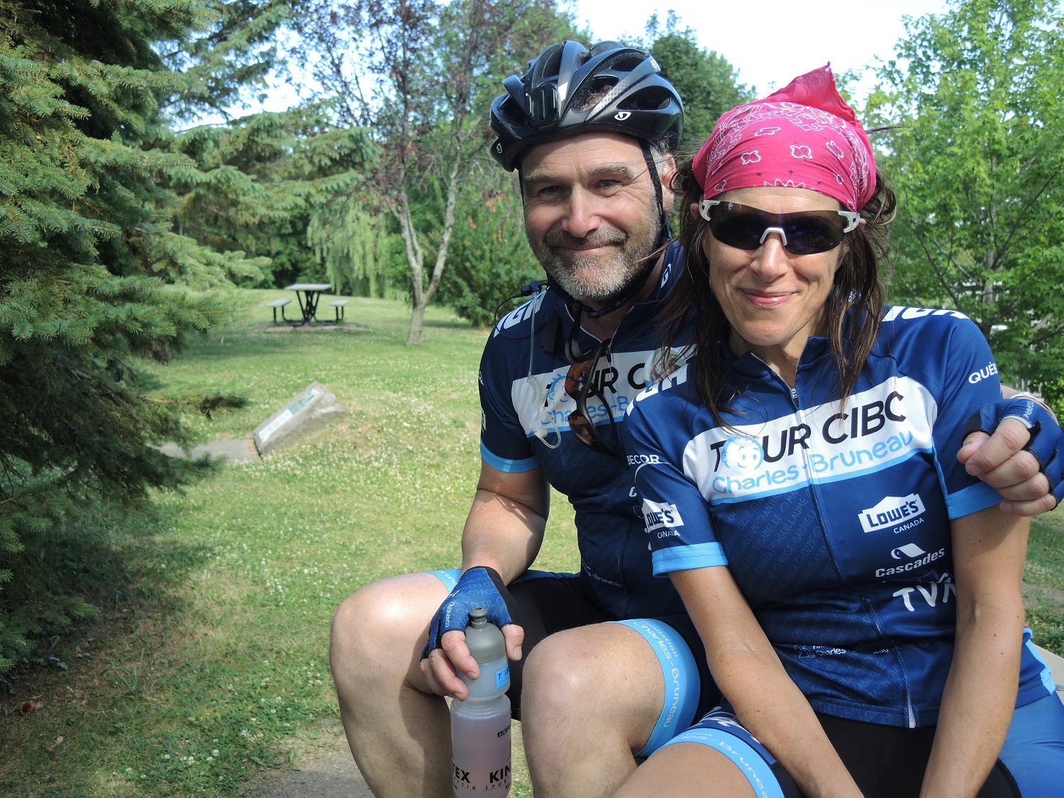 Image illustrant l'article: Des cyclistes dans le vent à Sainte-Martine