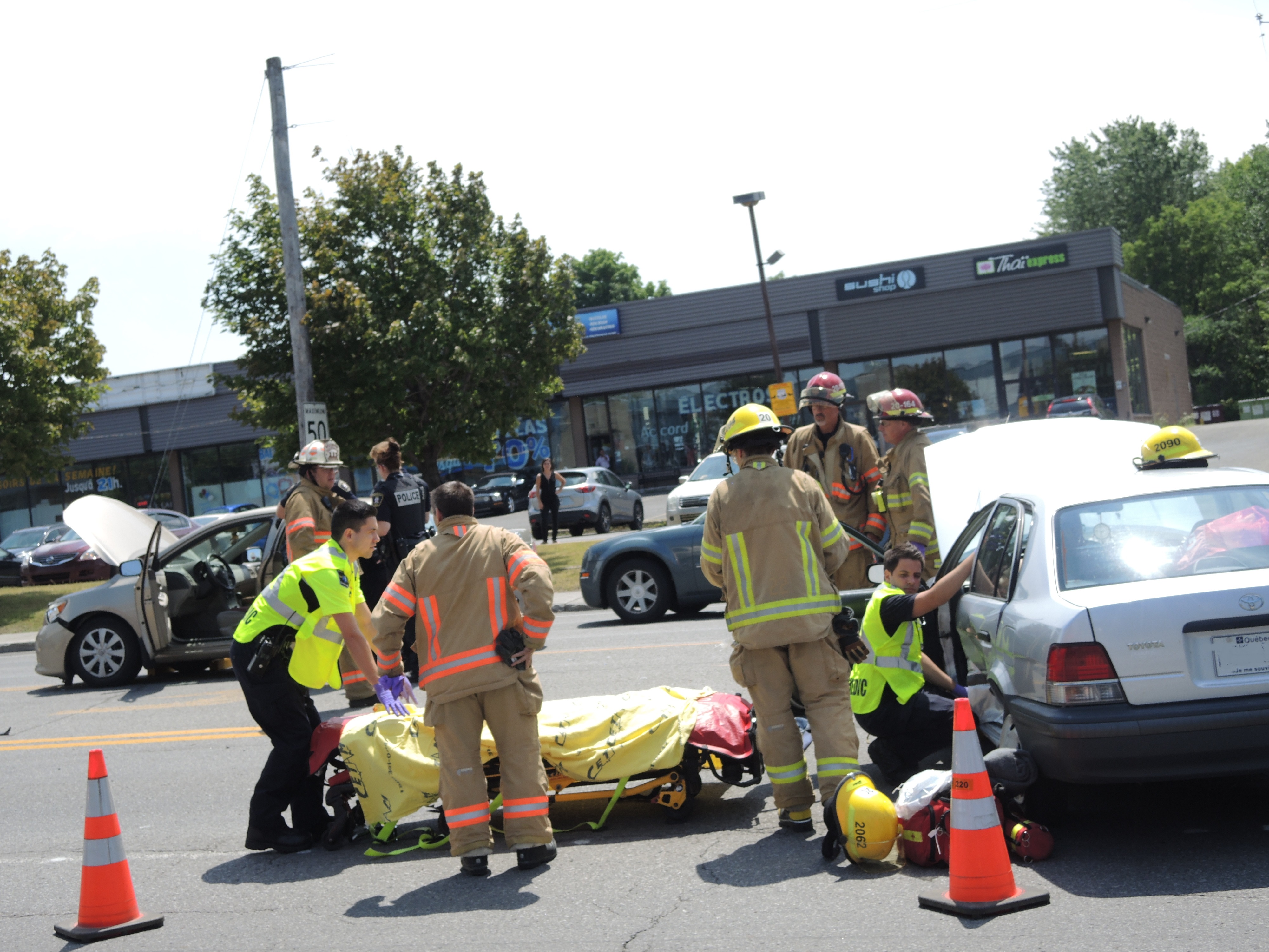 Impact entre deux véhicules sur le boulevard D&rsquo;Anjou