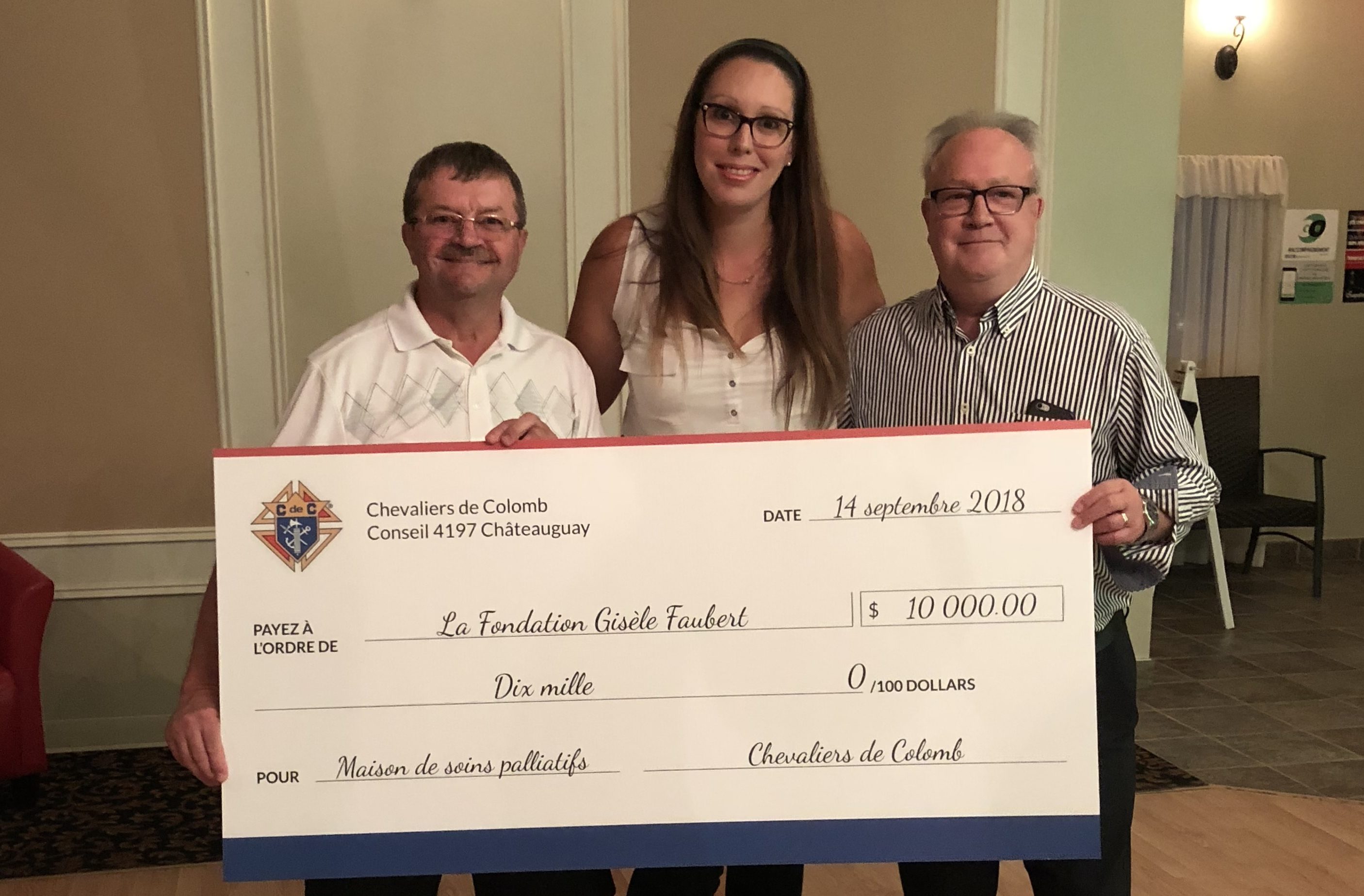 Image illustrant l'article: Les Chevaliers de Colomb épaulent la Fondation Gisèle-Faubert