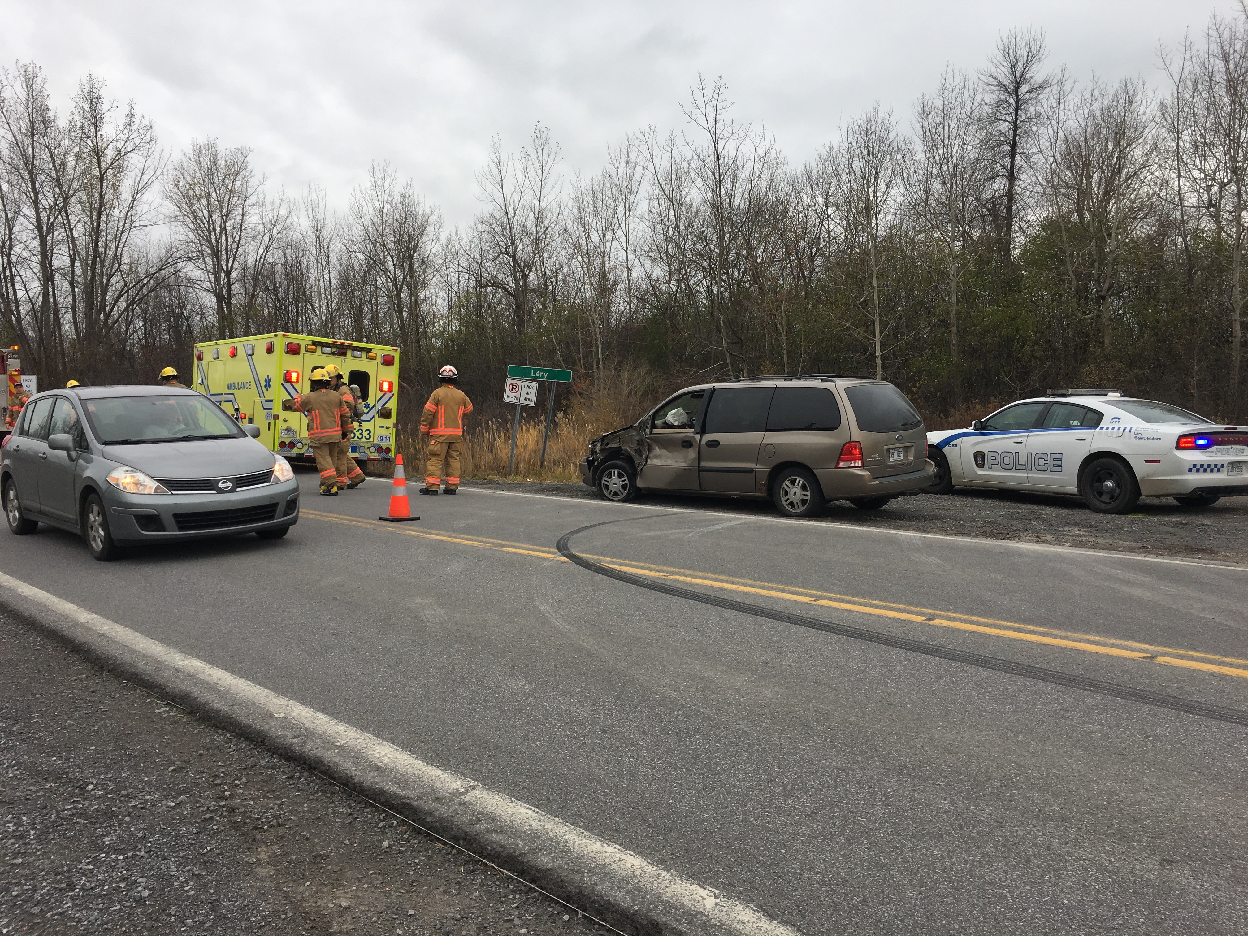 Collision causée par une distraction